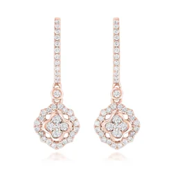 1 Carat 14K White Gold Diamond Drop Earrings For Women By Luxurman 10 1 Carat 14K White Gold Diamond Drop Earrings For Women By Luxurman -Outlet Radiant Bijou Store 1 carat 14k gold diamond drop earrings for women by luxurman ro