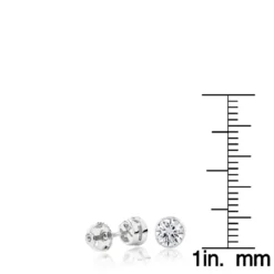 1 Ct. Diamond Stud Earrings Bezel Set Round Cut -Outlet Radiant Bijou Store 1 ct diamond stud earrings bezel set round cut p 5660 rulerwh