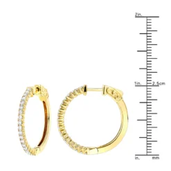 1 Inch Diamond Hoop Earrings 0.86ct 14K Yellow Gold -Outlet Radiant Bijou Store 1 inch diamond hoop earrings 086ct 14k p 44581 rulerye