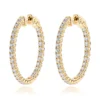 1 Inch Inside Out 2 Carat Diamond Hoop Earrings For Women By Luxurman -Outlet Radiant Bijou Store 1 inch inside out 2 carat diamond hoop earrings for women by luxurman mainye