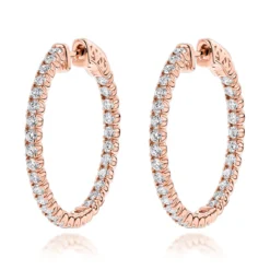 1 Inch Inside Out 2 Carat Diamond Hoop Earrings For Women By Luxurman -Outlet Radiant Bijou Store 1 inch inside out 2 carat diamond hoop earrings for women by luxurman ro