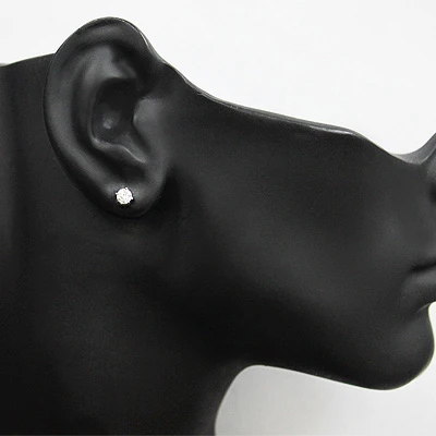 1 Single Round Diamond Stud Earring 0.25ct 14K White Gold 5 1 Single Round Diamond Stud Earring 0.25ct 14K White Gold - Image 3