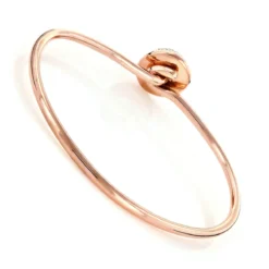 Ladies Pave Diamond Ball Bangle Bracelet 1 Ct 10K Rose Gold -Outlet Radiant Bijou Store 100238backro backro