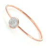 Ladies Pave Diamond Ball Bangle Bracelet 1 Ct 10K Rose Gold 1 Ladies Pave Diamond Ball Bangle Bracelet 1 Ct 10K Rose Gold -Outlet Radiant Bijou Store 100238mainro mainro