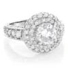 Halo 14K White Gold Diamond Engagement Ring Mounting 2ct -Outlet Radiant Bijou Store 100394mainwh mainwh