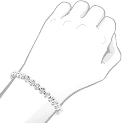 10K White Gold Bezel Set Round Diamond Tennis Bracelet 1.65ct By Luxurman -Outlet Radiant Bijou Store 10k gold bezel set round diamond tennis bracelet 165ct by luxurman bodwh
