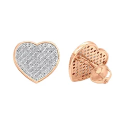 10K White Gold Heart Shaped Diamond Stud Earrings 0.63ct -Outlet Radiant Bijou Store 10k gold heart shaped diamond stud earrings 063ct p 6179 ro