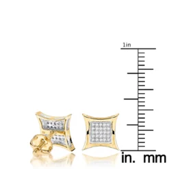 10K White Gold Round Diamond Kite Stud Earrings 0.18ct -Outlet Radiant Bijou Store 10k gold round diamond kite stud earrings 018ct p 47959 rulerye