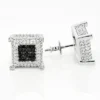 10K White Gold White Black Diamond Earrings 1.21ct -Outlet Radiant Bijou Store 10k gold white black diamond earrings 121ct 1