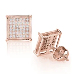 10K White Gold Pave Diamond Stud Earrings 0.27ct -Outlet Radiant Bijou Store 10k pave diamond stud earrings 027ct p 41213 ro