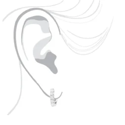 1/2 Inch Classic Huggie Hoop Earrings 14K White Gold With Round Diamonds 1 Carat 11 1/2 Inch Classic Huggie Hoop Earrings 14K White Gold With Round Diamonds 1 Carat -Outlet Radiant Bijou Store 12 inch 14k gold hoops round diamonds huggie earrings 1 carat 018270w body white