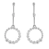 14K White Gold Diamond Circle Earrings 1.38 Ctw. -Outlet Radiant Bijou Store 14 k gold diamond circle earrings 138 ctw p 130 20211114