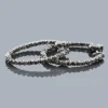 14K Black Plated Gold Black Diamond Hoop Earrings 2.20ct