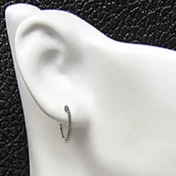 14K Black Plated Gold Black Diamond Hoop Earrings 2.20ct -Outlet Radiant Bijou Store 14k black diamond hoop earrings 220ct p 35676bod