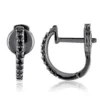 Small 14K Black Plated Gold Black Diamond Hoop Earrings 0.2ct Huggies -Outlet Radiant Bijou Store 14k black diamond hoop huggie earrings 020ct p 35679