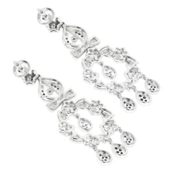 14K White Gold Blue Diamond Flower Chandelier Earrings 1.61ct -Outlet Radiant Bijou Store 14k blue diamond flower chandelier earrings 161ct p 22365 backwh