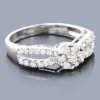 14K White Gold Cluster Diamond Engagement Ring 0.68ct -Outlet Radiant Bijou Store 14k cluster diamond engagement ring 068ct p 40452