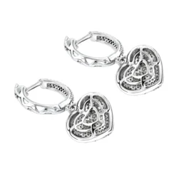 14K White Gold Dangle Diamond Heart Earrings 1 Ct 11 14K White Gold Dangle Diamond Heart Earrings 1 Ct -Outlet Radiant Bijou Store 14k dangle diamond heart earrings 135ct p 22380 backwh