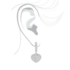 14K White Gold Dangle Diamond Heart Earrings 1 Ct 12 14K White Gold Dangle Diamond Heart Earrings 1 Ct -Outlet Radiant Bijou Store 14k dangle diamond heart earrings 135ct p 22380 bodwh