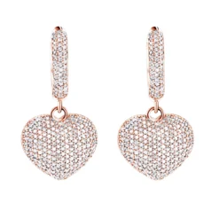 14K White Gold Dangle Diamond Heart Earrings 1 Ct 10 14K White Gold Dangle Diamond Heart Earrings 1 Ct -Outlet Radiant Bijou Store 14k dangle diamond heart earrings 135ct p 22380 ro