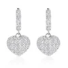 14K White Gold Dangle Diamond Heart Earrings 1 Ct -Outlet Radiant Bijou Store 14k dangle diamond heart earrings 135ct p 22380 wh
