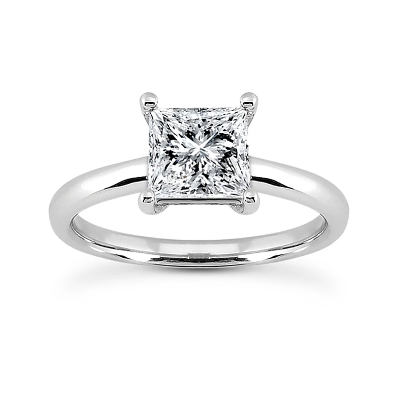 14K White Gold Designer Diamond Engagement Ring Set 0.75ct 4 14K White Gold Designer Diamond Engagement Ring Set 0.75ct - Image 2