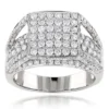 14K White Gold Designer Diamond Ring 2.79ct