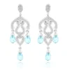 14K White Gold Diamond Chandelier Earrings Blue Topaz 0.37ct -Outlet Radiant Bijou Store 14k diamond chandelier earrings blue topaz 037ct p 22416 wh