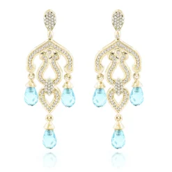 14K White Gold Diamond Chandelier Earrings Blue Topaz 0.37ct 9 14K White Gold Diamond Chandelier Earrings Blue Topaz 0.37ct -Outlet Radiant Bijou Store 14k diamond chandelier earrings blue topaz 037ct p 22416 ye