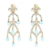 14K Yellow Gold Diamond Chandelier Earrings Blue Topaz 0.55ct -Outlet Radiant Bijou Store 14k diamond chandelier earrings blue topaz 055ct p 22335 ye