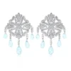 14K White Gold Diamond Chandelier Earrings Blue Topaz 0.64ct -Outlet Radiant Bijou Store 14k diamond chandelier earrings blue topaz 064ct p 22366 wh
