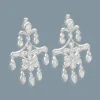 14K White Gold Diamond Chandelier Earrings Flower Motif 0.71ct -Outlet Radiant Bijou Store 14k diamond chandelier earrings flower motif 071ct p 22333
