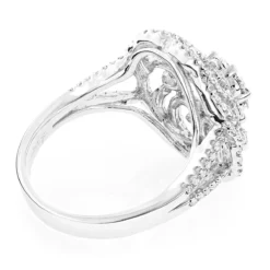 14K White Gold Diamond Cluster Ring 1.18ct -Outlet Radiant Bijou Store 14k diamond cluster ring 118ct p 41161 backwh