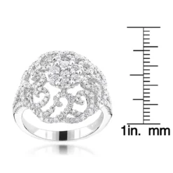 14K White Gold Diamond Cluster Ring 1.18ct -Outlet Radiant Bijou Store 14k diamond cluster ring 118ct p 41161 rulerwh