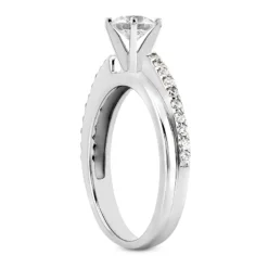 14K White Gold Diamond Engagement Ring Setting 0.32ct -Outlet Radiant Bijou Store 14k diamond engagement ring setting 032ct p 35132 back white 20220426