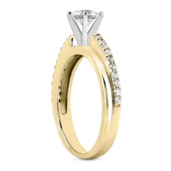 14K White Gold Diamond Engagement Ring Setting 0.32ct -Outlet Radiant Bijou Store 14k diamond engagement ring setting 032ct p 35132 back yellow 20220426