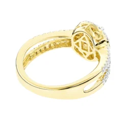 14K Yellow Gold Diamond Flower Cluster Ring For Women 1 Carat -Outlet Radiant Bijou Store 14k diamond flower cluster ring 095ct p 40450 backye