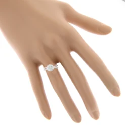 14K Yellow Gold Diamond Flower Cluster Ring For Women 1 Carat -Outlet Radiant Bijou Store 14k diamond flower cluster ring 095ct p 40450 bodwh