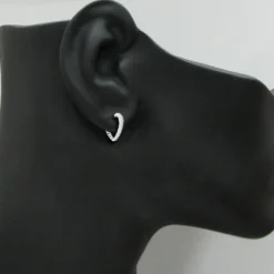 14K White Gold Diamond Heart Hoop Earrings 0.58ct -Outlet Radiant Bijou Store 14k diamond heart hoop earrings 058ct p 42953bod