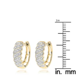 14K Yellow Gold Diamond Hoop Huggie Earrings For Women 0.65ct -Outlet Radiant Bijou Store 14k diamond hoop huggie earrings 065ct p 35720 rulerye