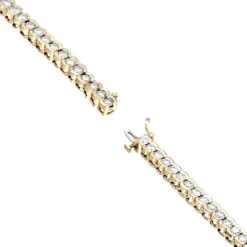 14K Yellow Gold Round Diamond Tennis Bracelet Half Bezel Setting 8ct -Outlet Radiant Bijou Store 14k diamond tennis bracelet half bezel setting 8ct p 22516 backro