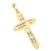 14K Yellow Gold Floating Diamond Cross Pendant LUCCELLO Monte Carlo -Outlet Radiant Bijou Store 14k floating diamond cross pendant luccello monte carlo p 6576 ye