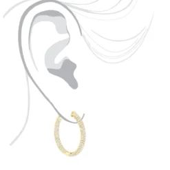 14K White Gold 1 3/8 Inch Diamond Hoop Earrings Inside Out 4.40ct -Outlet Radiant Bijou Store 14k gold 1 inch diamond hoop earrings inside out 440ct p 6283 bodye