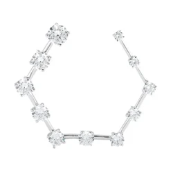 14K White Gold 11 Stone Diamond Journey Necklace 5.37ct