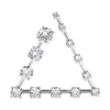 14K White Gold 13 Stone Diamond Journey Necklace 3.80ct