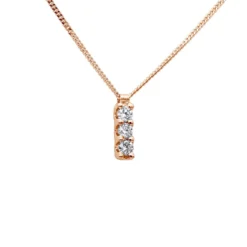 14K Yellow Gold 3 Stone Diamond Journey Pendant For Women 0.3ct -Outlet Radiant Bijou Store 14k gold 3 stone diamond journey pendant 030ct p 28043 ro