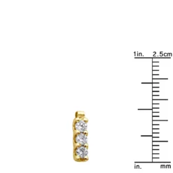 14K Yellow Gold 3 Stone Diamond Journey Pendant For Women 0.3ct -Outlet Radiant Bijou Store 14k gold 3 stone diamond journey pendant 030ct p 28043 rulerye