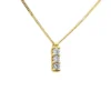 14K Yellow Gold 3 Stone Diamond Journey Pendant For Women 0.3ct -Outlet Radiant Bijou Store 14k gold 3 stone diamond journey pendant 030ct p 28043 ye