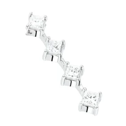 14K White Gold 4 Stone Diamond Journey Pendant 1.60ct