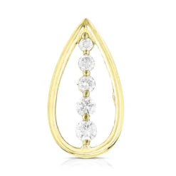 14K White Gold Unique 5 Stone Diamond Journey Necklace 0.50ct -Outlet Radiant Bijou Store 14k gold 5 stone diamond journey necklace 050ct p 28147 ye